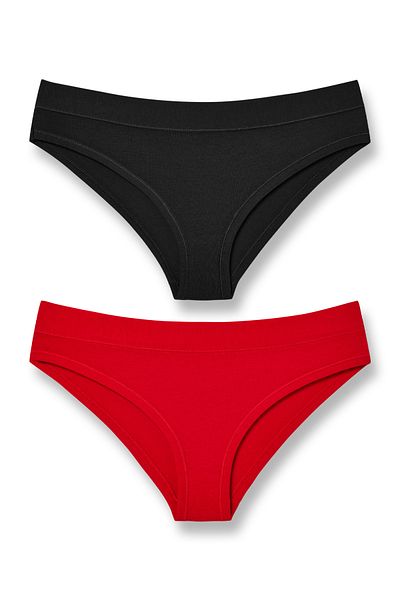 HNX Γυναικεία εσώρουχα 2 τεμαχίων Cotton Piping Slip