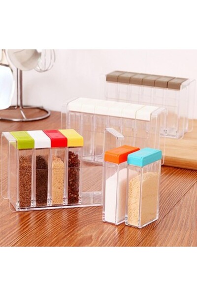 Generic طقم علب توابل شفافة الملح والفلفل –