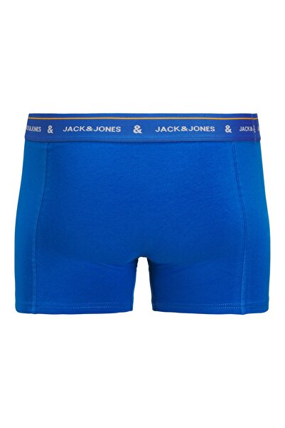 Jack & Jones Jack Jones Jacron Solıd Trunks 3 Pack Erkek Lacivert Boxer 12268602-04
