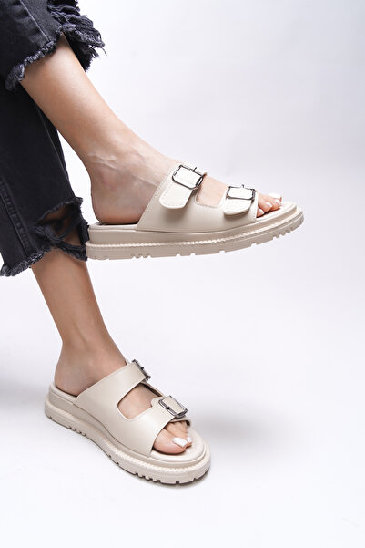 Riccon Elislaela Beige Women's Slippers - 0012400   Model