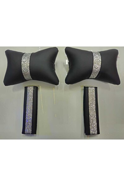 dizaynpark 2 bucăți de piele cu paiete argintii pentru confortul curelei pent...