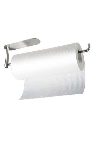 DELTAHOME Paslanmaz Çelik Yapışkanlı Kağıt Havluluk - Tuvalet Kağıtlığı - 4 Adet Askılık SET INOX