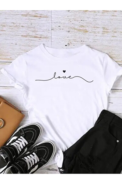 Frisson Imprimeu tricou grafic pentru femei - Love Cute Fashion Haine Rochie