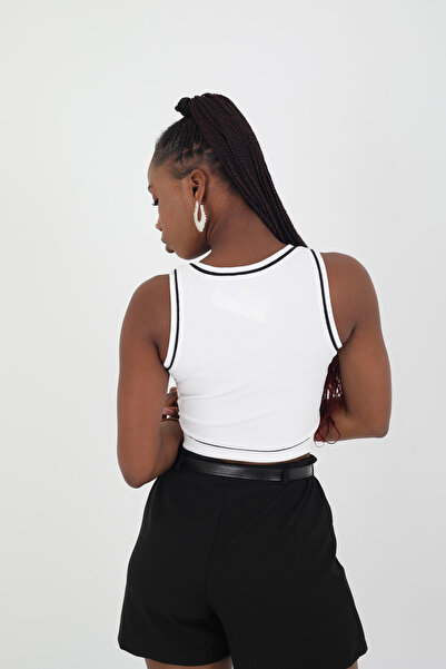 Viskosa Ribbed Crop Tank Top