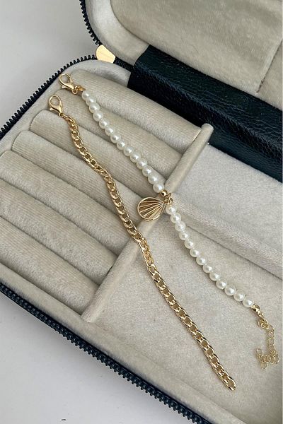 Modex Pearl Row Double Bracelet (18 5cm)