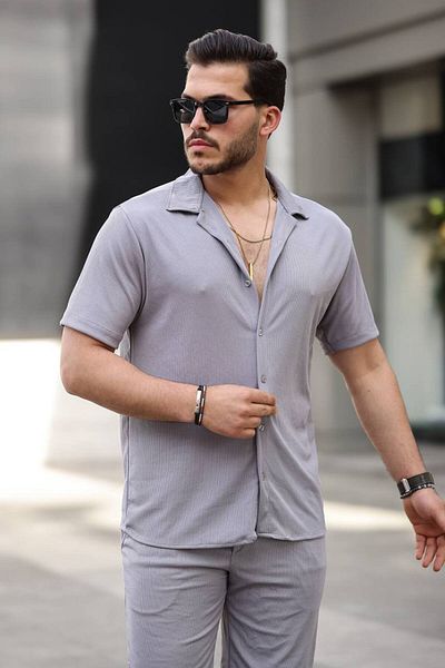 ROBERTO BORNOVA Auger Fabric κοντομάνικο πουκάμισο - Σορτς κάτω επάνω σετ