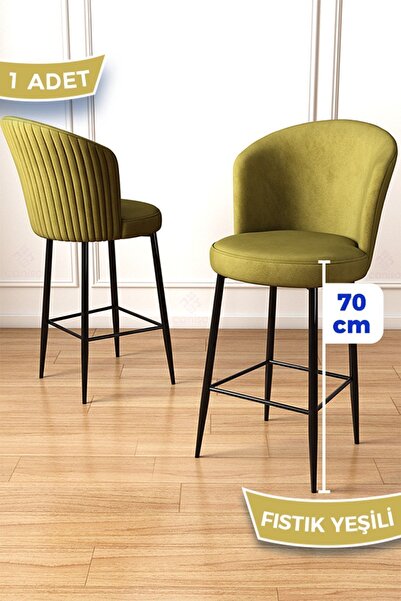 Canisa Concept Fora Serisi 1 Adet Ada Mutfak Sandalyesi Babyface Kumaş Fıstık...