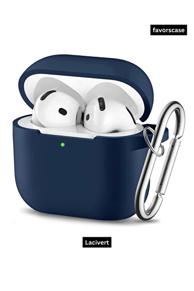 favorscase Airpods 4. Nesil Uyumlu Kulaklık Kılıfı Lacivert Sert Silikon 2025...