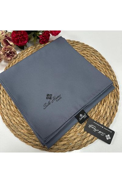Silk Home Μονόχρωμο Φουλάρι Σκούρο Γκρι