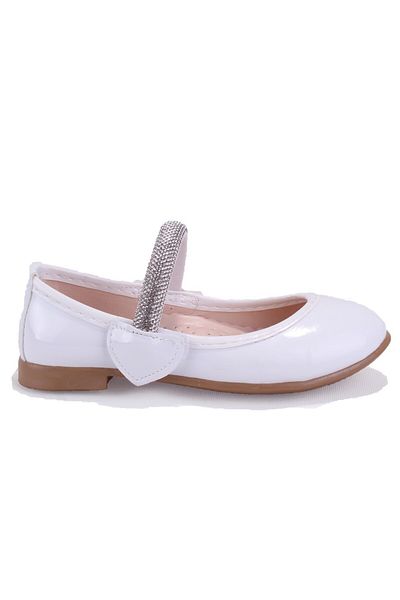 DAGOSTER Dja76-hy10005 Pantofi de balerină ortopedici din piele albă pentru fete