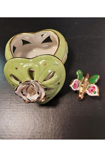 BY.RAYKA PORSELEN El Dekor Jewelry Box with Heart