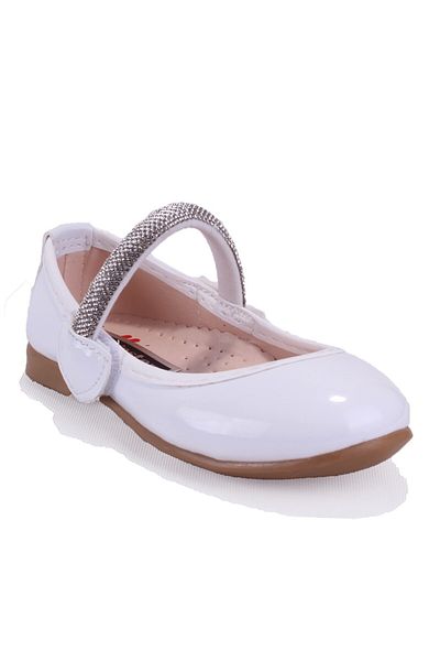DAGOSTER Dja76-hy10005 Pantofi de balerină ortopedici din piele albă pentru fete