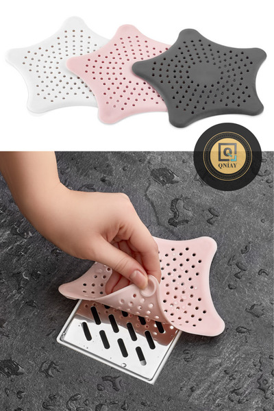 QNİAY Silikon Yıldız Gider Süzgeci Yer Sifonu Süzgec Kapak Duş  Gider Kapağı ...