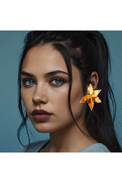 Lu Atelier Fleur D'Or– Handmade Special Design Gold Leaf Earrings