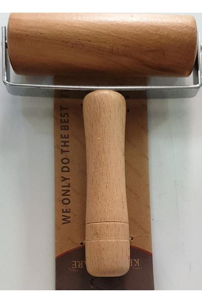 Generic Wooden dough roller with handle