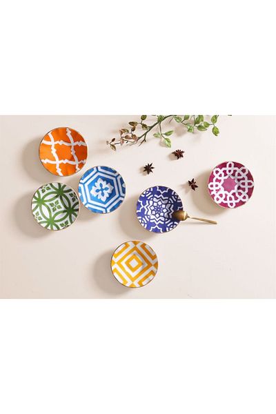 Porland Morocco 6-Piece Ergonomic Tea Plate 12 cm