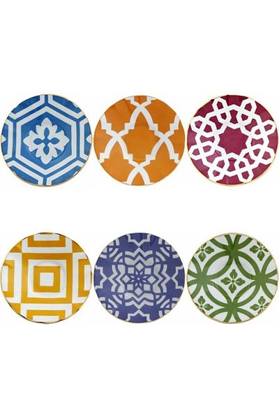 Porland Morocco 6-Piece Tea Plate Set 12 cm