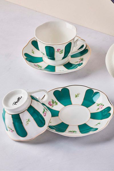 Perotti Beyoğlu 4-Piece Porcelain Coffee Set for 2 People