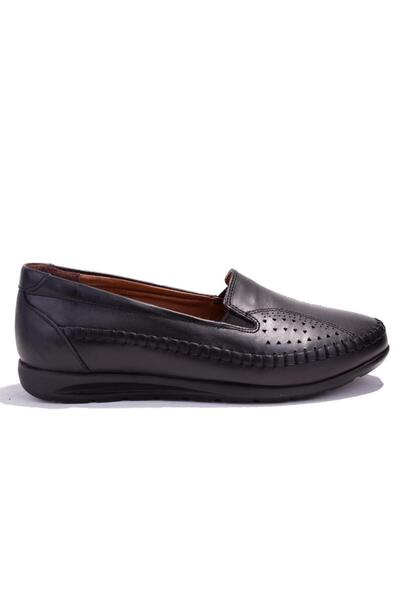 Polaris 103625   Pantofi negri din piele ortopedică zilnică pentru femei în 5 puncte