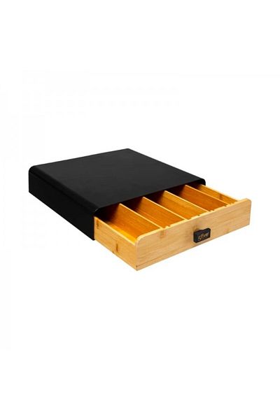 5FiveSmart Horizontal or vertical holder for coffee capsules, Nera Black, 33x31x7.5 cm
