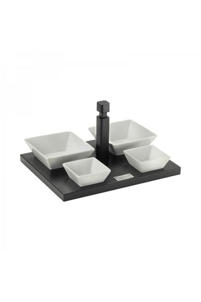 Pintinox Aperitif display element with 4 porcelain bowls, Pintinox TrendyBar