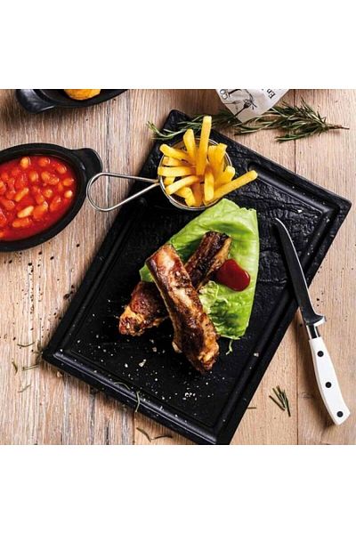 Tognana Platou pentru servire steak sau burger, Vulcania, 33x24 cm