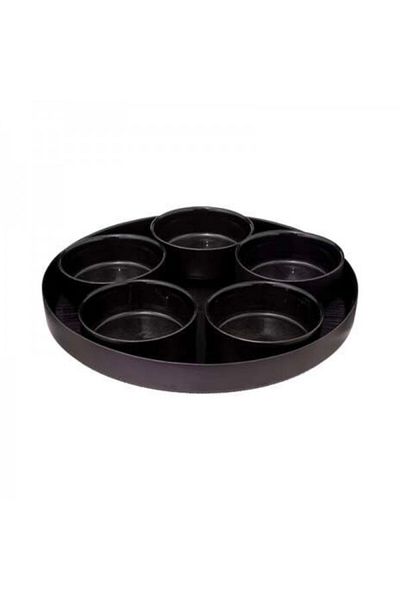 Secret de Gourmet Set for serving appetizers and snacks, Astra Noir, 6 pieces
