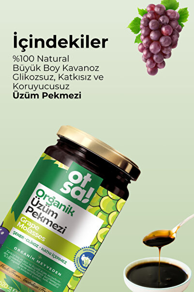 Otsa Organik Üzüm Pekmezi 620g