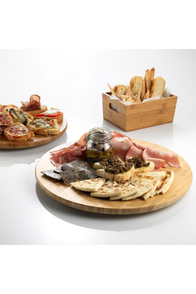 LEONE Double bamboo turntable, 40 cm diameter