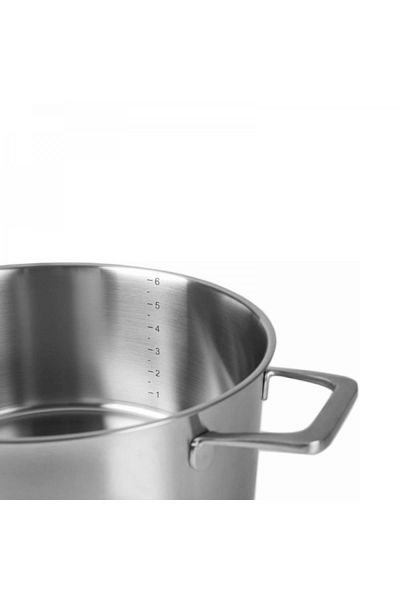 Lacor Stainless steel pot with lid and triple base, Foodie, 7.5 liters