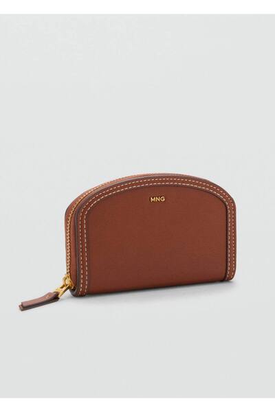 MANGO Woman Oval Leather Look Wallet