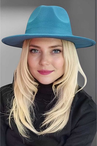 Trenderrs Women's Panama Stamp Fedora Hat