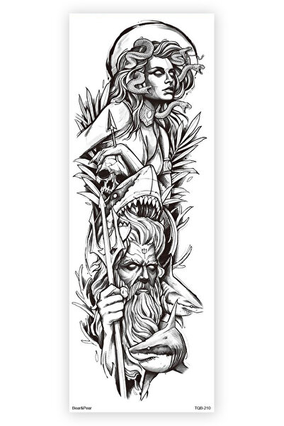 BP Tattoo Medusa Dövmesi Kol Kaplama Dövme Kol Dövmesi Tattoo