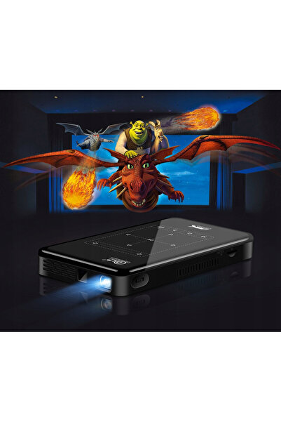 Aırstorr 4K HD 1080P taşınabilir akıllı WiFi DLP tripodlu ev sineması Android sistemli projektör