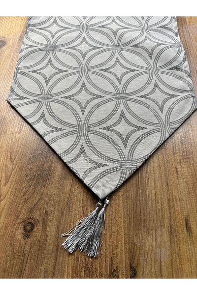 HALFART Γκρι Rita με σχέδιο Duck Linen Runner |   40x140 εκ |   Αδιάβροχο κάλυμμα τραπεζιού που δεν βρίσκεται