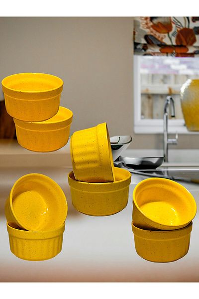 MADAME LUDA 6 300 Ml. Souffle Bowl - Muffin - Cup Cake - Rice Pudding - Magnolia - Hot Pot - Bakery and Cake Mold