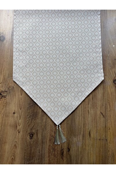 HALFART عداء الكتان البط منقوشة البرسيم البيج |   40x140 سم |   مفرش طاولة مق...