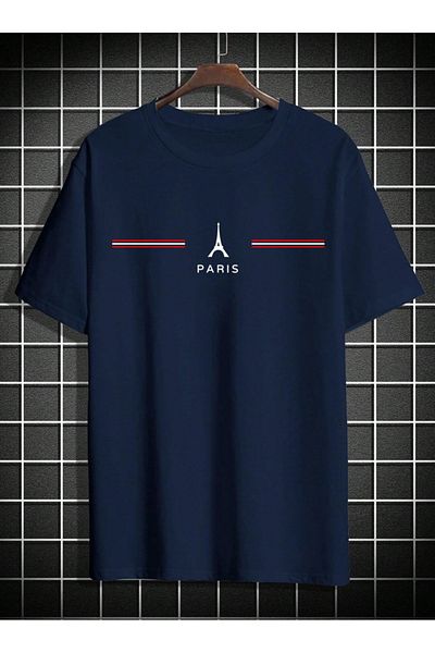 uyguntarz Μπλουζάκι Unisex Παρίσι με στάμπα Oversize