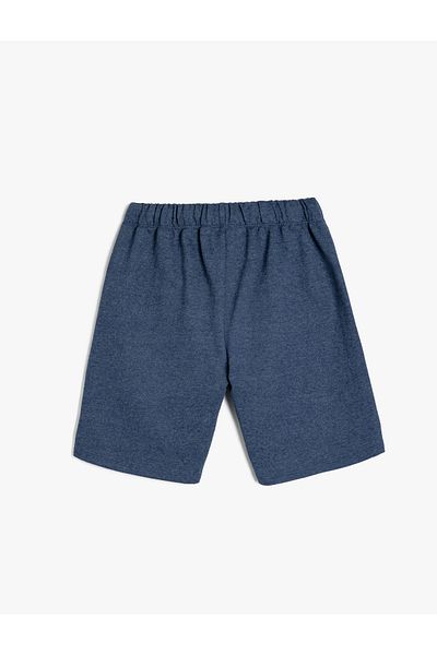 Koton Print Detailed Cotton Blended Shorts with Tie Waist