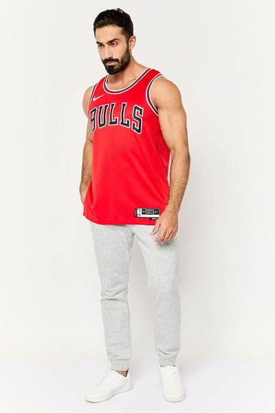 Nike Men Dri-fit Chicago Bulls Basketball Vest, Red