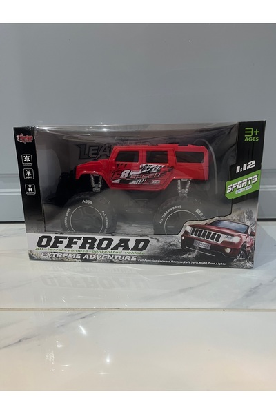 Magicway Uzaktan Kumandalı Işıklı Off Road Kırmızı Jeep Full Fonksiyonlu Pilli Oyuncak Araba