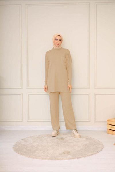 NİSUM MODA ΣΕΤ ΠΛΕΚΤΟ ΜΕ ΠΑΝΤΕΛΟΝΙ ΚΟΡΥΦΑΙΟ