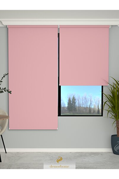 Demor Home Yüksek Kalite Alüminyum Malzeme, Açık Pembe Renk Stor, Mekanize, S...