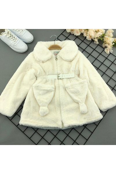 Bisahane Girl's Plush Coat