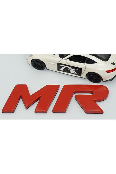 DK Tuning Lancer Evolution MR Logo cu scris pentru portbagaj roșu