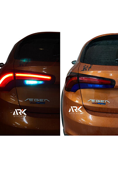 Fiat Egea Sedan Ve Cross Arka Far Sticker Set Mavi