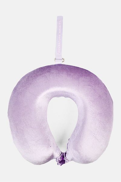 Miamica Travel Neck Memory Foam Pillow 30 X 30 Cm, Lilac