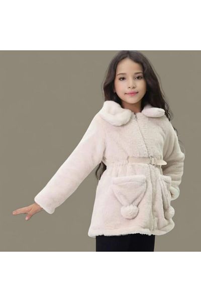 Bisahane Girl's Plush Coat