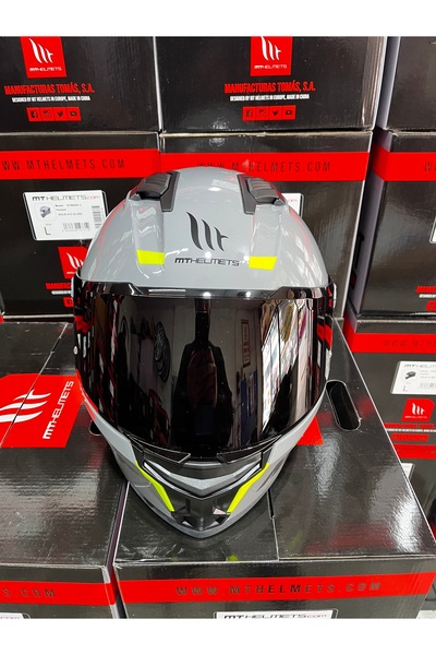 MT Helmets stinger 2 solid nardo gri (şeffaf vizörlü)