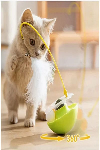 TİNEKE 1Pcs Interactive Cat Toys - Licking Batch, Cross Rest and Tuylu